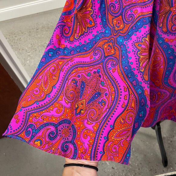 Alice & Trixie Hot Pink Paisley Silk Shift Dress | Size M**​ - Picture 5 of 6